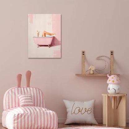 DAZZLEDOTS Diamond Art Kits, Funny Pink Bathroom Diamond Painting - color: DT099