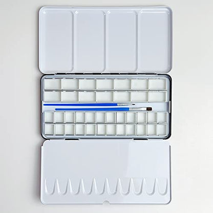 FCLUB Large Empty Watercolor Tin Palette for 48 Half Pans or 28 Full Pans - style: Empty Tin Box (48)