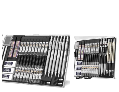 Nicpro 35PCS Art Mechanical Pencils Set + 35PCS Metal Mechanical Pencils Set