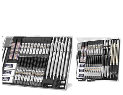 Nicpro 35PCS Art Mechanical Pencils Set + 35PCS Metal Mechanical Pencils Set