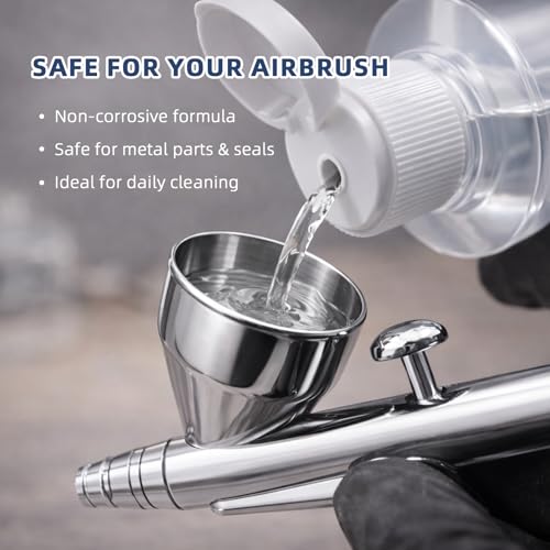 Somime 8.45 fl oz(250ml) Airbrush Cleaner, Fast Acting Cleaning Solution - size: 8.45 fl oz