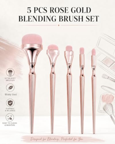 Graphite Blending Brushes for Sketching, Dry Brush Miniature Painting - color: Rose Gold