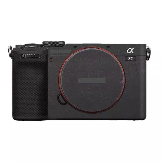 Camera Skin Wrap A7C2 Anti-Scratch Sticker Coat Vinly Protective Film Body Protector Decals Cover for Sony A7CR A7C II (Contour Black) - color: Contour Black