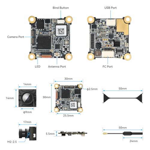 BETAFPV P1 Air Unit HD VTX, 1080P/60FPS, 60ms Low Latency 5KM Long Range