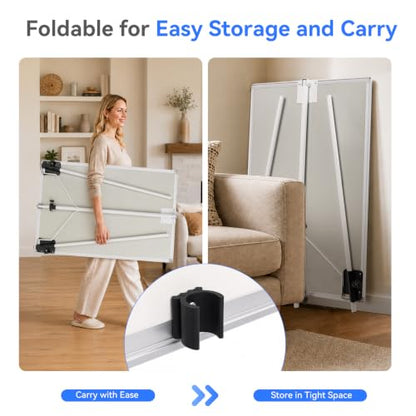Maxtek Easel Whiteboard 36 x 24 in, Stand Tripod with Height Adjustable - style: 36x24 White