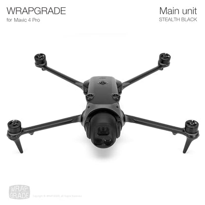 WRAPGRADE Full Wrap Skin Stickers Compatible with DJI Mavic 4 Pro (Stealth Black) - color: Stealth Black