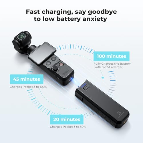 K&F CONCEPT 5000mAh Fast Charging Battery Handle for Osmo Pocket 3/4/4 Pro