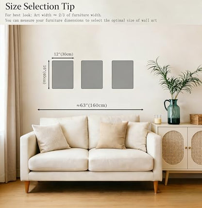 Bwodke Sage Green Botanical Canvas Wall Art Set of 3, 12x16 inch - color: Green, size: 12"x16" Canvas