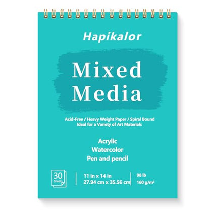 Mixed Media Sketchbook 11 "x 14" Multimedia Sketchbook, Sketch Book - size: 11" x 14"