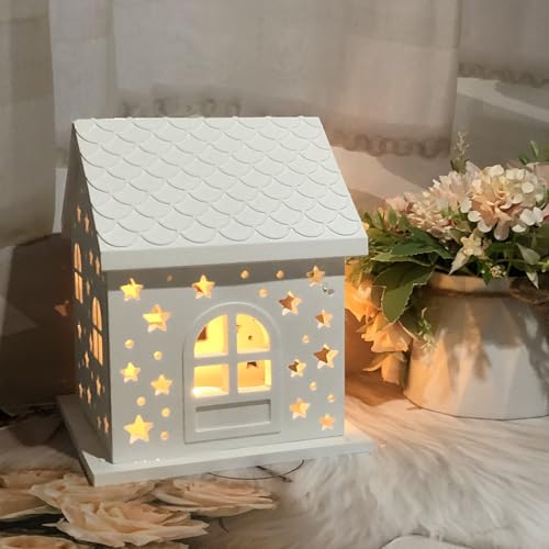 Christmas House Desktop Decoration Epoxy Resin Silicone MoldS0449+S0117-1-4