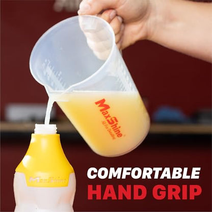 Maxshine Universal Measuring Cup 1000ml – Transparent, Chemical-Resistant Polypropylene – High-Accuracy Markings, Easy-Grip Handle – Durable & Reusable for Car Detailing Use - size: 1000ml