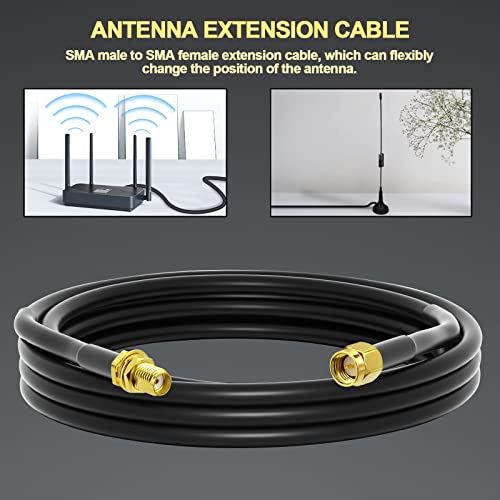 onelinkmore RG58 SMA Male to Female Cable 10Ft, 50 Ohm Low Loss - size: 10FT