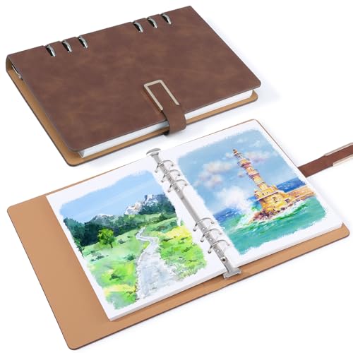 Prudiut Watercolor Sketchbook, 30 Sheets, 140 Lb Cold Press, Brown - color: Brown