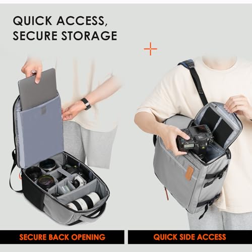 TARION Camera Backpack for Photographers Compact 15L, TB04 Grey - color: Grey
