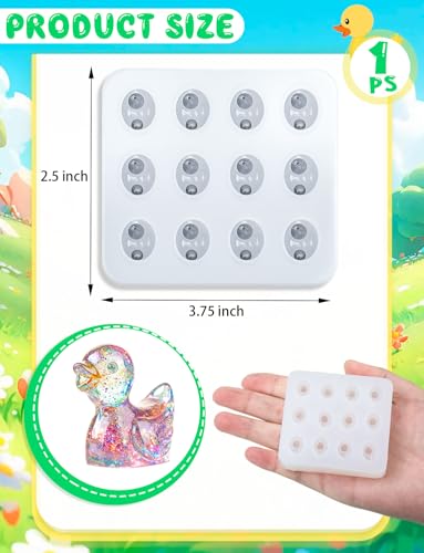 Mini Cute Duck Figurines Silicone Mold - color: 1 Pc Duck White