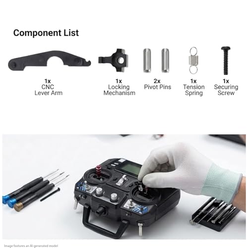 Self-Centering Throttle Mode Change Kit for Flysky FS-i6S / i6 / i6X, 1 Set Transmitter Remote Control Replacement DIY Parts, Compatible with FS-i6S, FS-i6, and FS-i6X