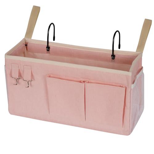 Bedside Caddy Bedside Storage Bag for Headboards/Bunk Bed - color: 1PC Light Pink