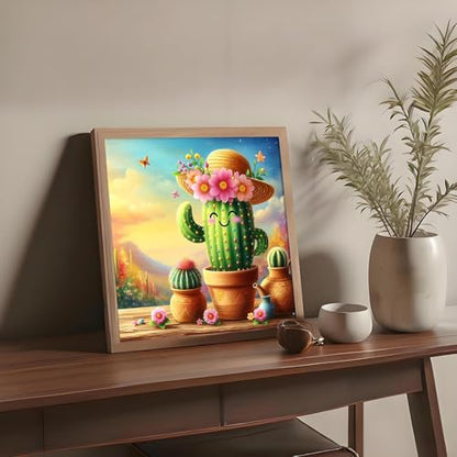 XIYOUVIGOR Diamond Painting Kits for Adults, Cactus Diamond Art Kit - color: Cactus