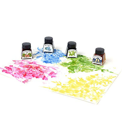 Winsor & Newton Drawing Ink Set, Set of 4, Vibrant Tones - style: Vibrant Tones