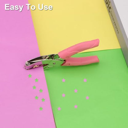 Rongon 1/4in Star Shaped Hole Puncher, 2PCS Single Paper Punch - size: 2 Pcs Star Shaped