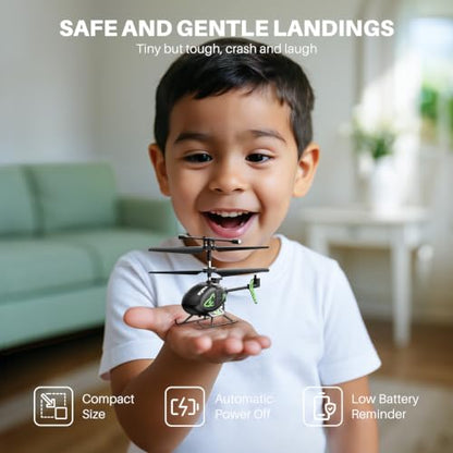 SYMA S100 Mini RC Helicopter for Kids, Indoor Flying, Altitude Hold, Black - color: Black
