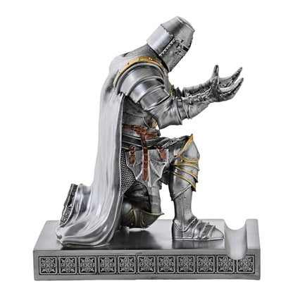 Medieval Templar Vanguard Officer Knight Pen Holder Desk Organizers Silver - color: Silver