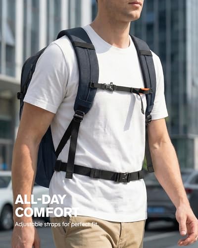 Tolaccea Travel Laptop Backpack 32L Carry on Daypack for Work Business - color: Midnightsky