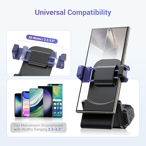 Phone Camera Grip with Remote Control for Smartphones Vlog Shooting - color: Clip on Phone Camera Grip Black