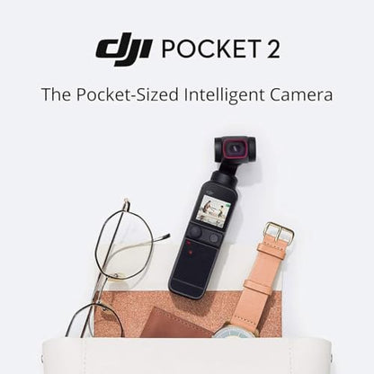 DJI Pocket 2 Creator Combo, Digital Camera 4K, 1/1.7" CMOS, 64MP Photo, Face Tracking, YouTube, Portable Vlogging Camera for Android and iPhone, Black - style: DJI Pocket 2 Creator Combo