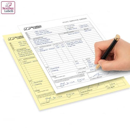 NextDayLabels Carbonless NCR Paper, 2 Part Reverse #5887, 8.5" x 11" - size: 8-1/2" x 11" 2 Part Reverse, #5887