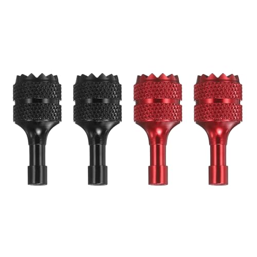 MECCANIXITY 2 Set Aluminum Controller Stick, Replacement Joystick Remote Controller Joystick Stick for Mini4 Pro Air3S Drone Remote Accessories, Black/Burgundy - color: Black/Burgundy
