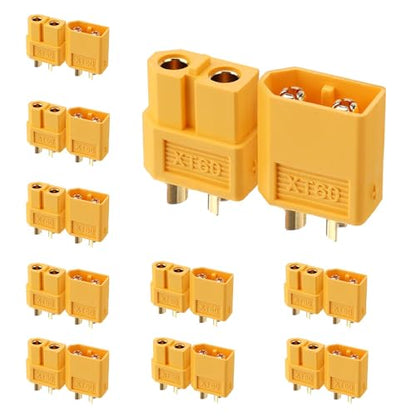 ELFCULB 10 Pairs Amass XT60 Connectors for FPV Drones and RC Models - color: 10 Pairs XT60 M/F