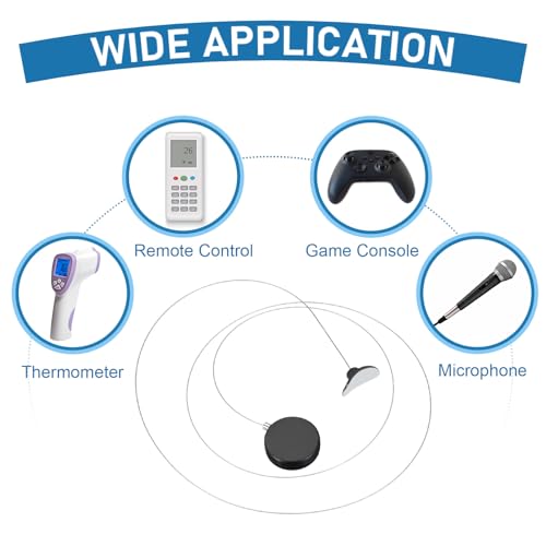 PATIKIL 1.5m / 4.9Ft Retractable Remote Control Tether, Security Remote Cable Lock Adjustable Cable Leash Length for TV Remote Control Gaming Controller, White (Curved Rubber Cap) - color: White