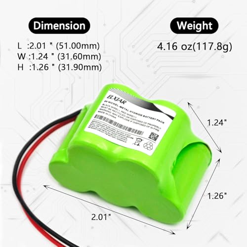 (4-Pack) 6V 1500mAh Ni-MH Receiver Battery with Hitec Connector - color: (4-Pack) 6V 1500mAh 2/3A Trapezoid