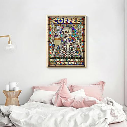 Skull Diamond Art Kits for Adults Funny Diamond Painting Kit for Beginner - color: DP03544