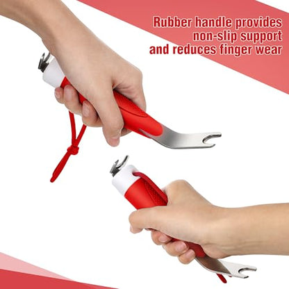 Enhon Boat Canvas Snap Tool, Dual-Ended Stainless Steel Remover Blue - color: Red