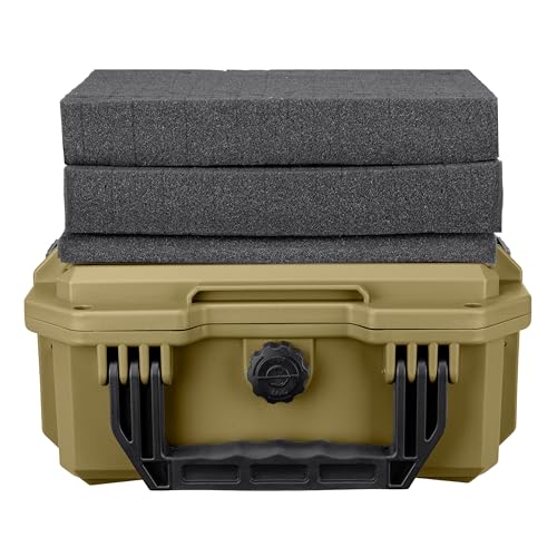 Eylar 11.8" Intact Series Compact Hard Camera Case, Lightweight and Durable Stacker Design with Foam (Dark Earth) - color: Dark Earth