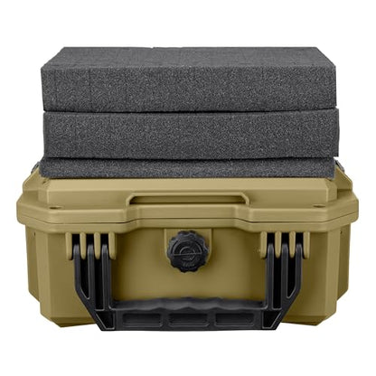 Eylar 11.8" Intact Series Compact Hard Camera Case, Lightweight and Durable Stacker Design with Foam (Dark Earth) - color: Dark Earth
