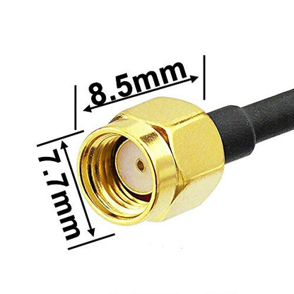 Dual Band WiFi Antenna 2.4GHz 5GHz 5.8GHz with Magnetic Base 3dBi