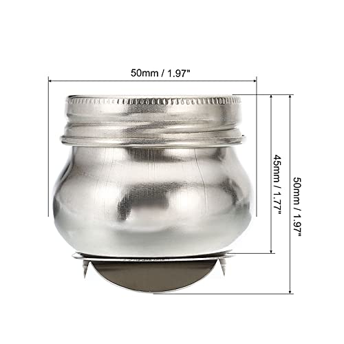 PATIKIL 2" x Palette Cups Paint Pot Container Cup Stainless Steel - size: 2" x 2" x 1.8"