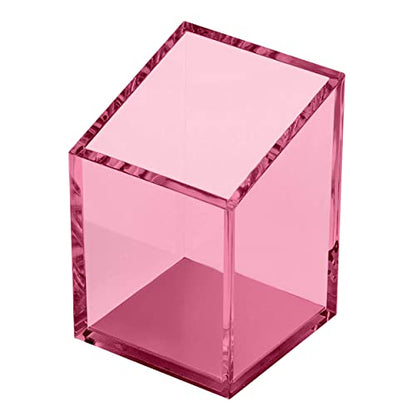 OfficeGoods Acrylic Pen and Pencil Holder, Pink - color: Pink