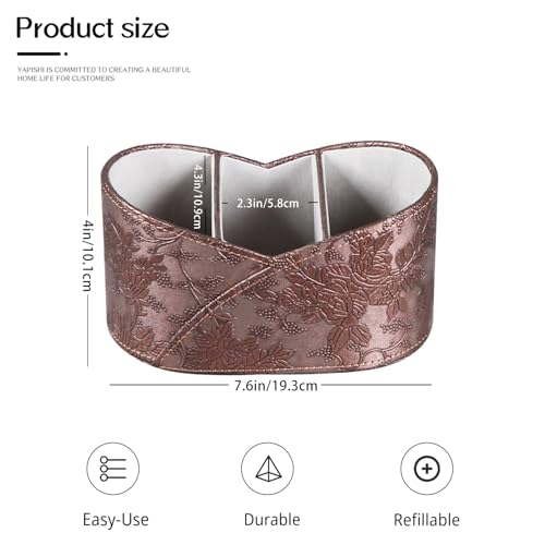 PU Leather TV Remote Control Holder,Pen Holder,Nightstand Organizer Caddy - color: Antique Embroidery
