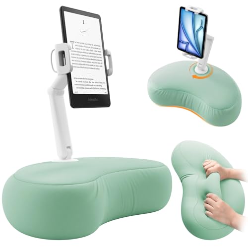 SAIJI Kindle Pillow Stand for Bed – iPad & Tablet Holder (Cyan) - color: Cyan