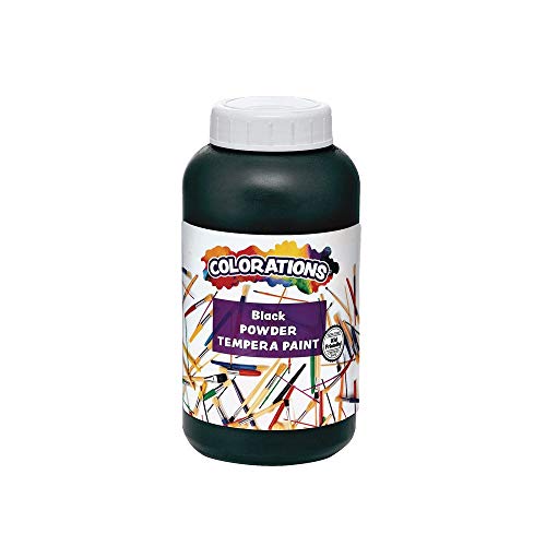 Colorations Powder Tempera Paint, Black, 1 lb, Ages 4+, PreK+ - color: Black