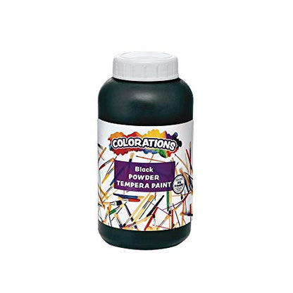 Colorations Powder Tempera Paint, Black, 1 lb, Ages 4+, PreK+ - color: Black
