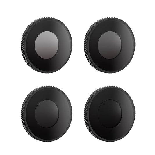 Filter Set for DJI Action 4, HD Optical Glass, Aluminum Alloy Frame Drone Camera Lens Filter Drone Lens Accessory (ND8+ND16+ND32+ND64) - color: ND8+ND16+ND32+ND64