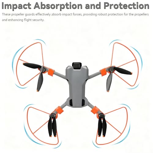 Propeller Guard, Compatible with DJI Mini 5 Pro - Snap-on Blade Guard (Gray/Orange) (Orange) - color: Orange