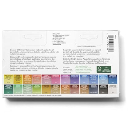 Winsor & Newton Cotman Watercolor Paint Set, 24 Half Pan Painting Plus Set - style: 24 Half Pan Studio Set