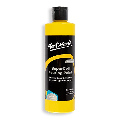 Mont Marte SuperCell Pouring Paint 240ml - Bright Yellow - color: Bright Yellow