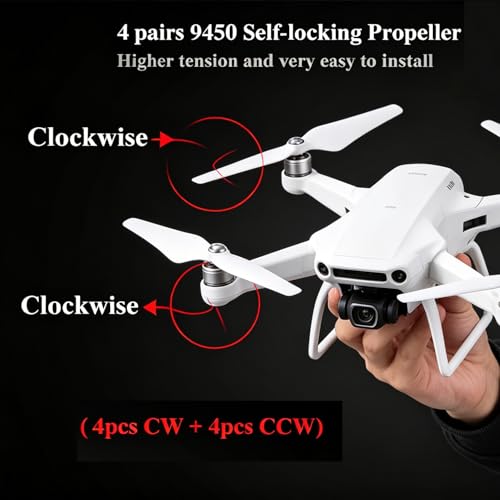 9450 Drone Propellers, 4 Pcs CW and 4 Pcs CCW Drone Propeller Blades, Self Locking Replacement Parts for Drones Blades Compatible with Phantom 1, 2, 3, 3PRO, FC40, E300 Drones